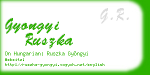 gyongyi ruszka business card